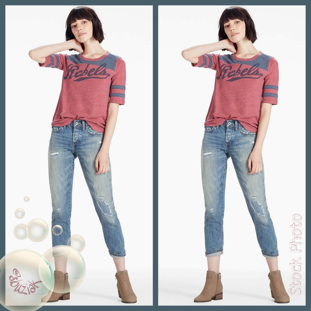 Lucky Brand Retro Inspired Football Graphic Tee